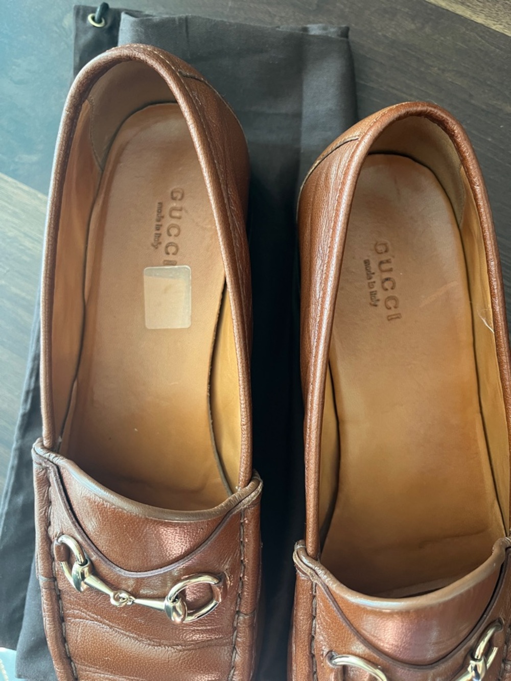 Gucci Brown Leather Horsebit Loafers - Picture 9 of 9